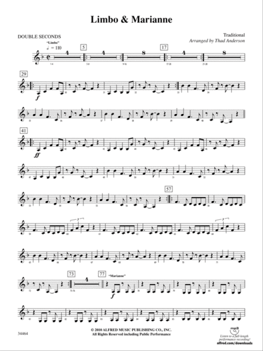 Limbo & Marianne: 3rd Percussion Percussion scores gallery preview page 1