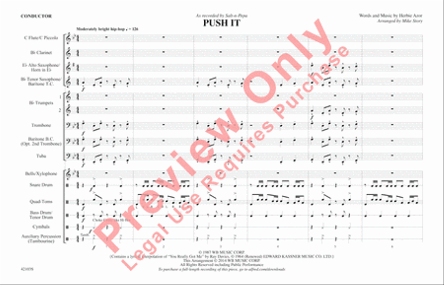 Push It Marching Band scores gallery preview page 2