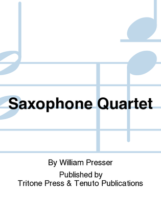 Book cover for Saxophone Quartet