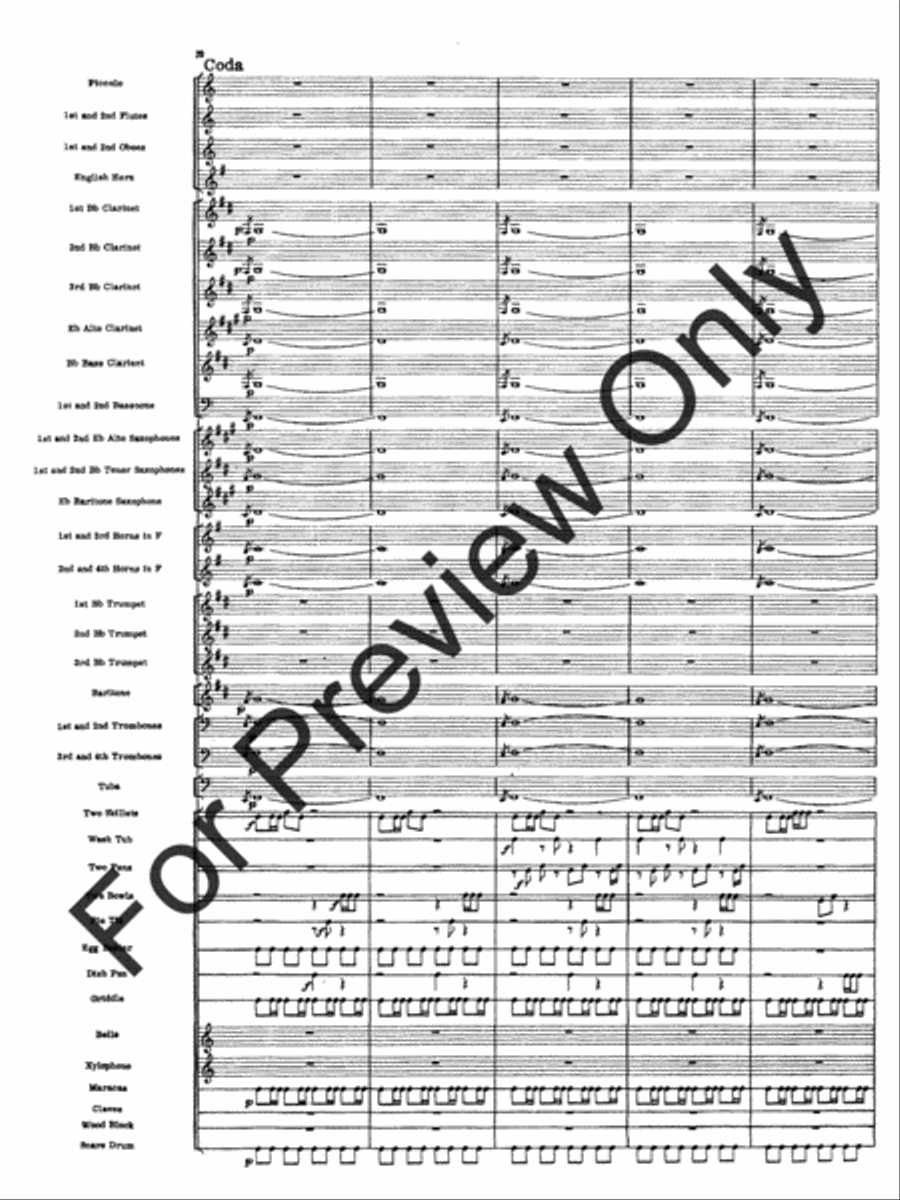 Variations On A Kitchen Sink Concert Band scores gallery preview page 23