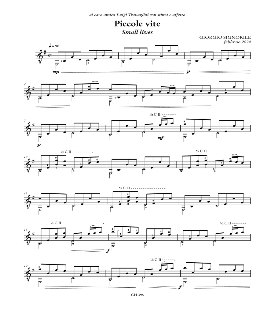 Il grande larice rosso (The great red larch). 3 Pieces for Guitar Acoustic Guitar scores gallery preview page 2