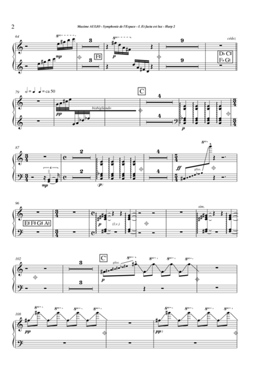 Symphonie de l Espace (Symphony of Space) - PARTS - harps, piano, Martenot, contrabasses