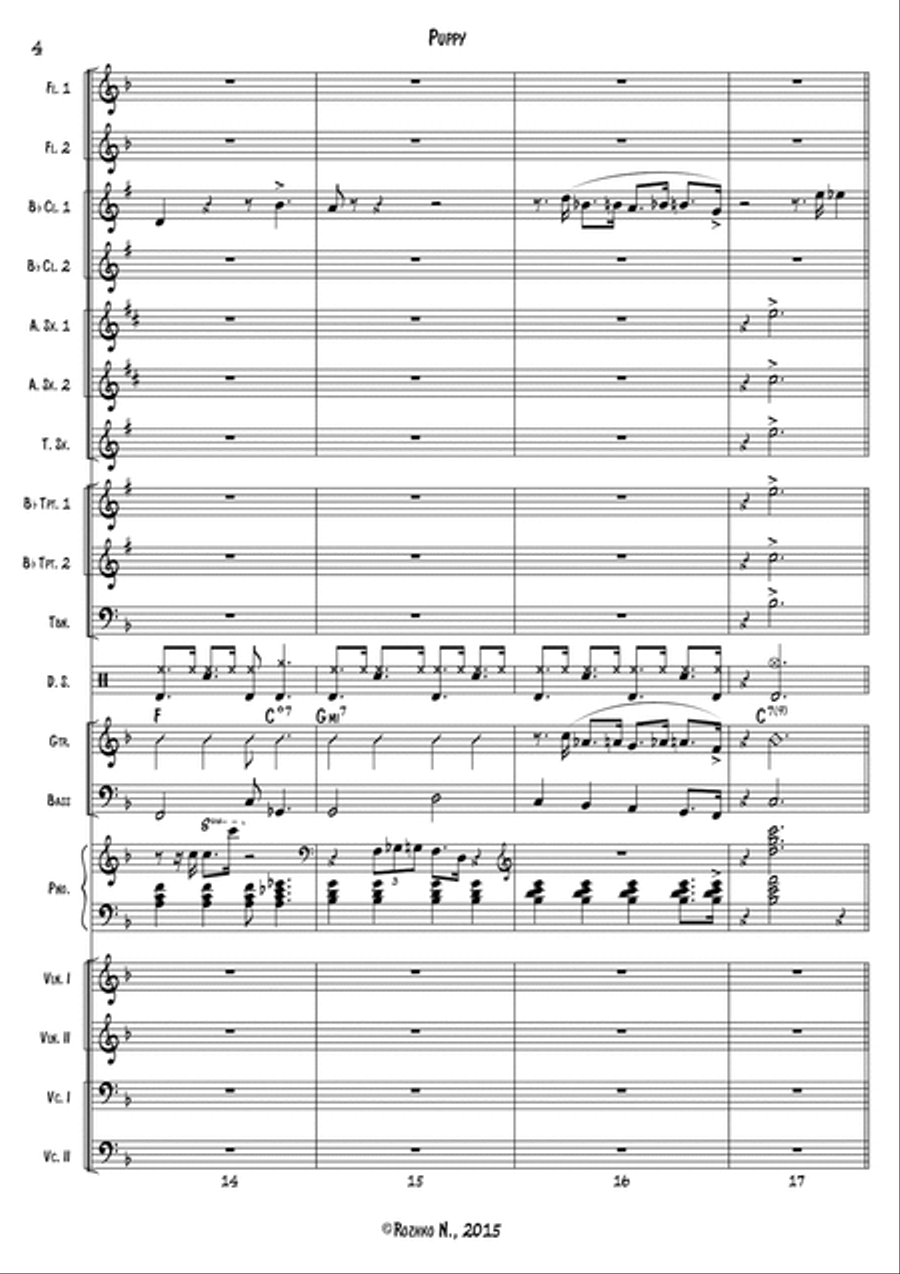 Trilogy Pets: Puppy, Kitten, Little Mouse (for a Variety Orchestra) Full Orchestra scores gallery preview page 5