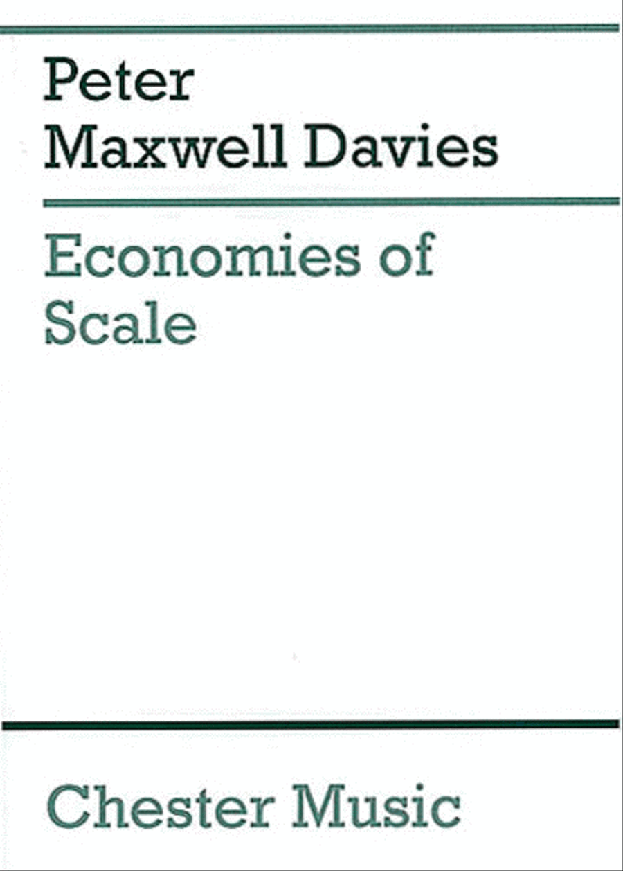 Peter Maxwell Davies: Economies Of Scale (Score) Clarinet scores gallery preview page 1