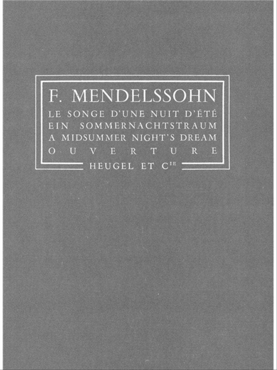 Overture From 'a Midsummer Night's Dream' (ph Orchestra scores gallery preview page 1