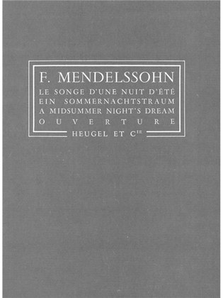 Book cover for Overture From 'a Midsummer Night's Dream' (ph