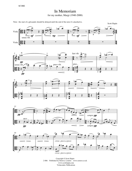 Four Duos for Two Violas Book 4 (includes Nocturne, In Memoriam, Intermezzo, & Serenade)