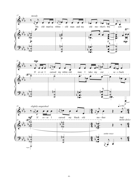 Three Langston Hughes Songs for Soprano and Piano - Opus 12 image number null