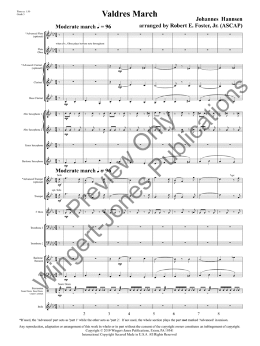 Valdres March Concert Band scores gallery preview page 4