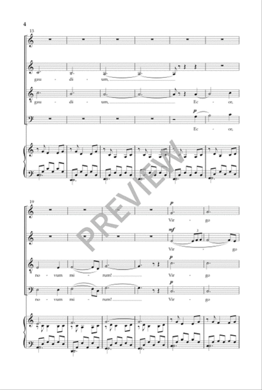 Ecce Novum (SATB) Divisi scores gallery preview page 5