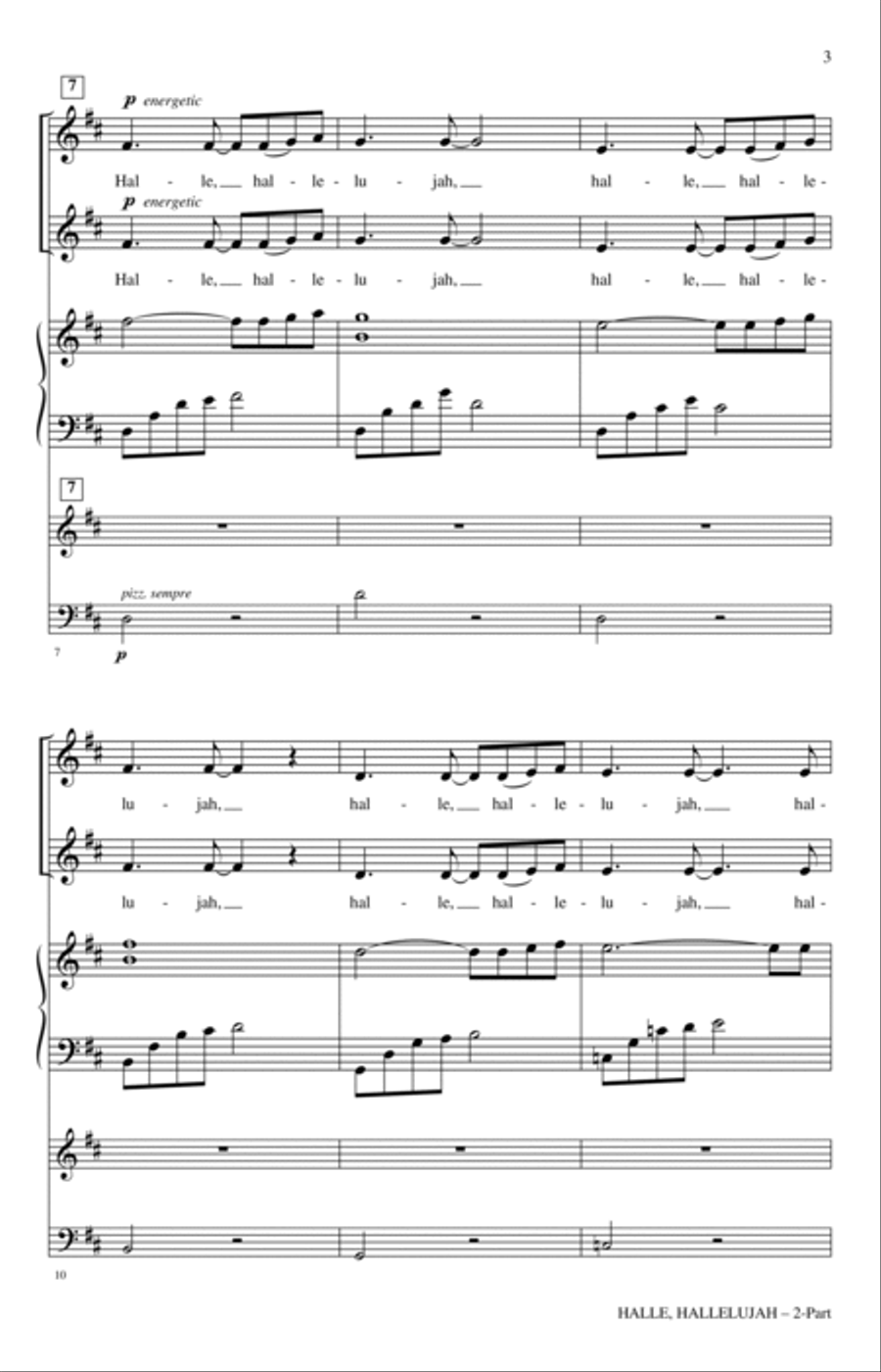 Halle, Hallelujah Halle, Hallelujah 2-Part scores gallery preview page 2