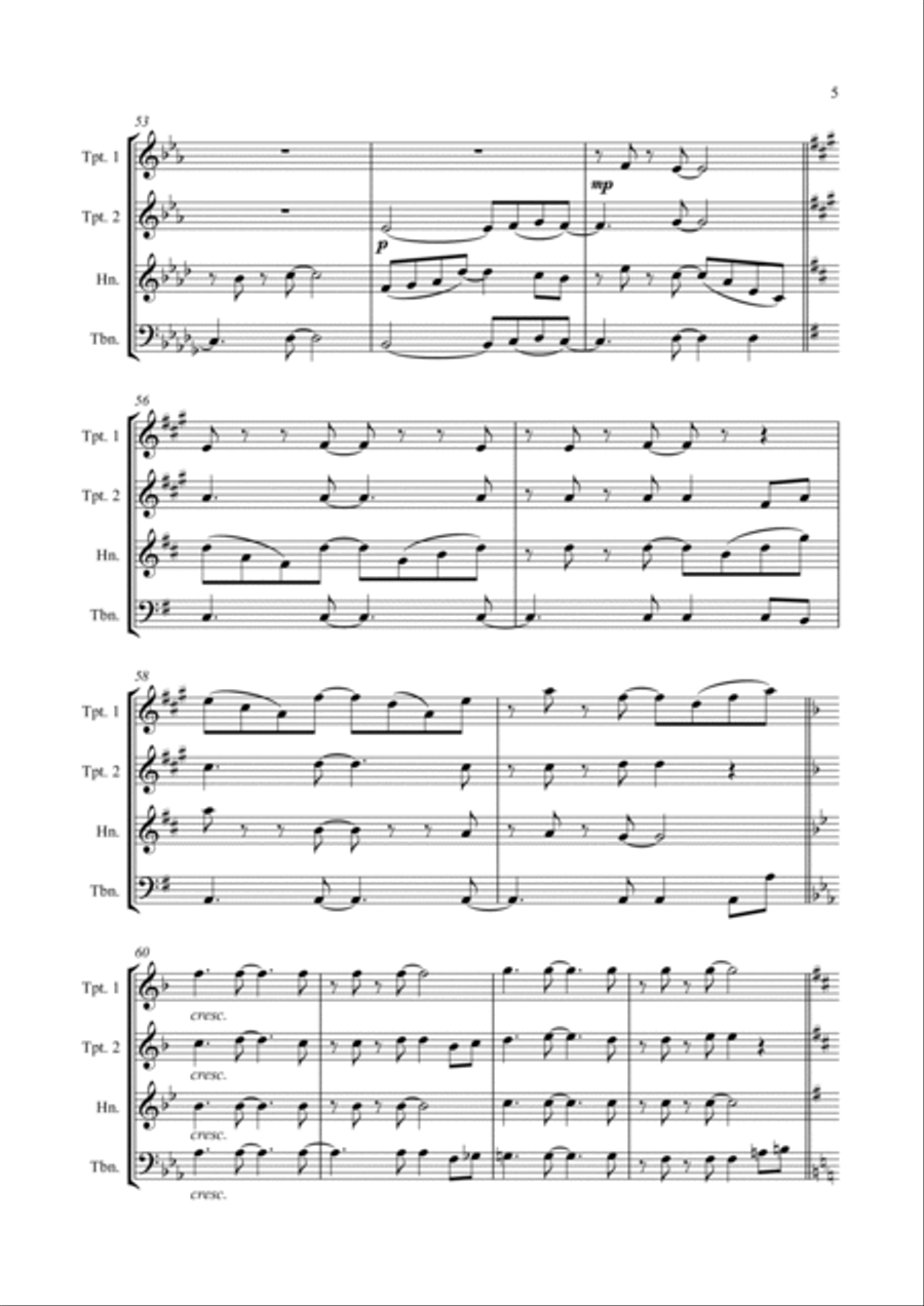Jump Brass Quartet scores gallery preview page 5
