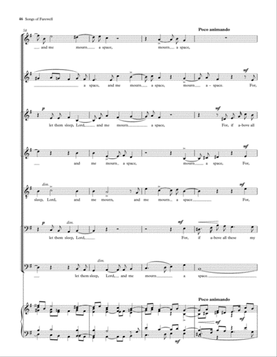 Songs of Farewell Divisi scores gallery preview page 47