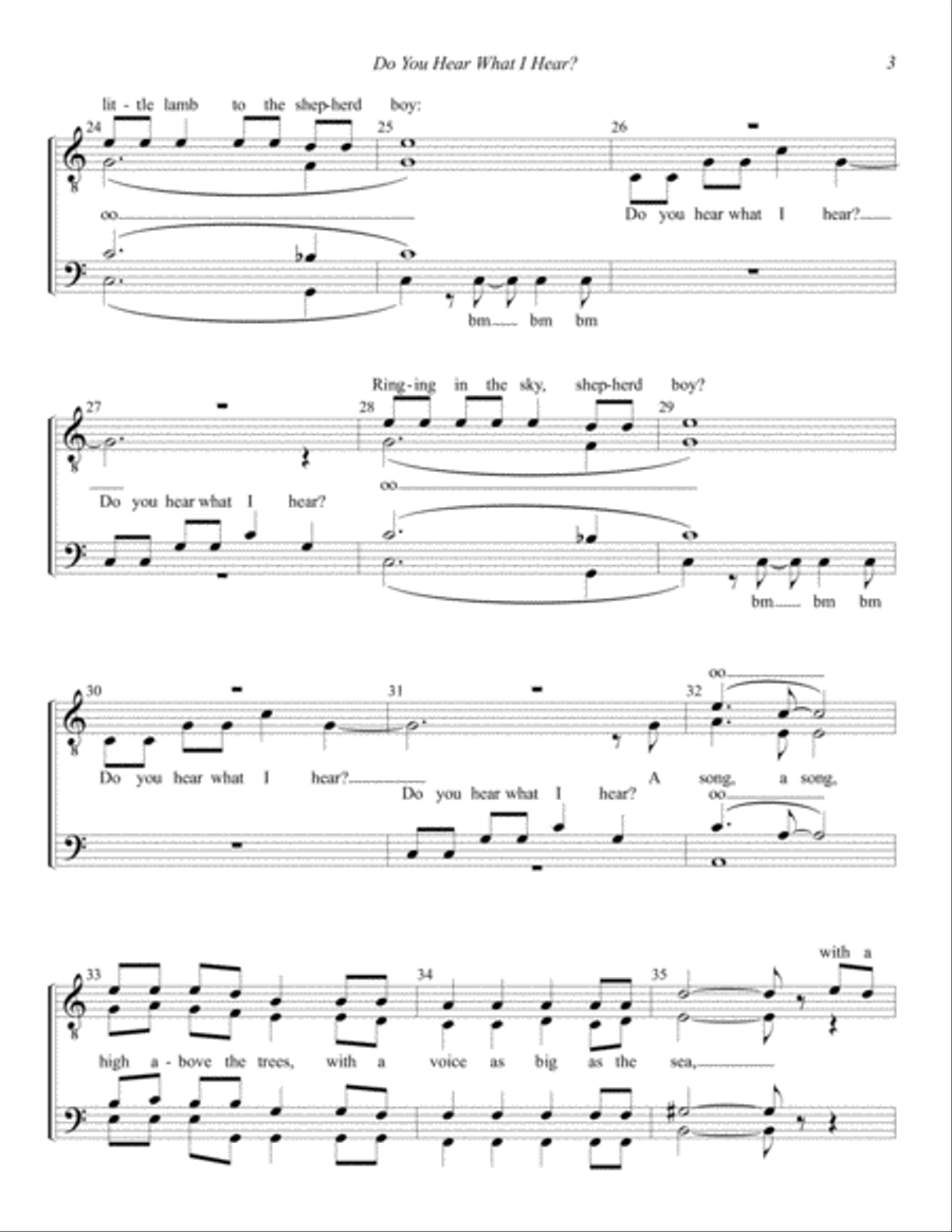 Do You Hear What I Hear TTBB scores gallery preview page 3