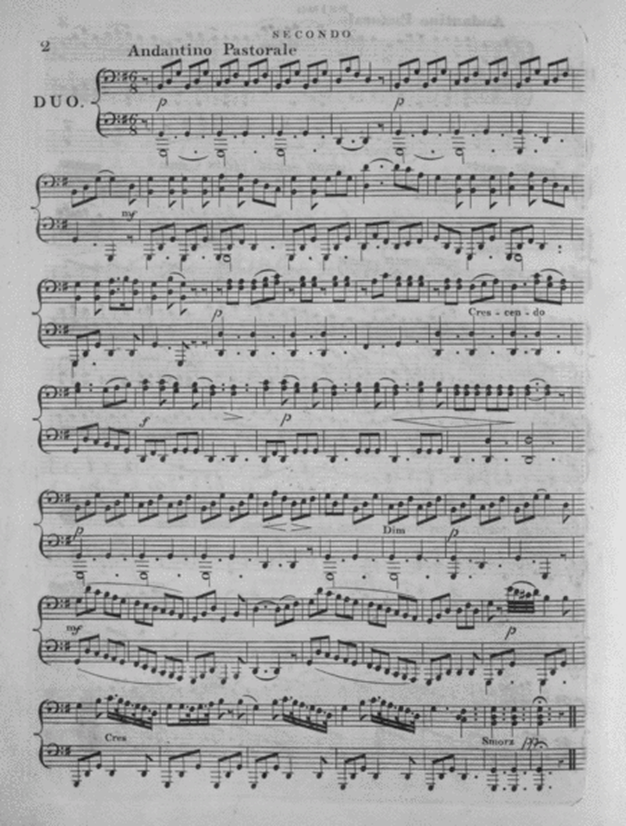 A Duett For Two Performers on the Piano Forte in which is introduced the admired Air of "O dolce concento" with Variations