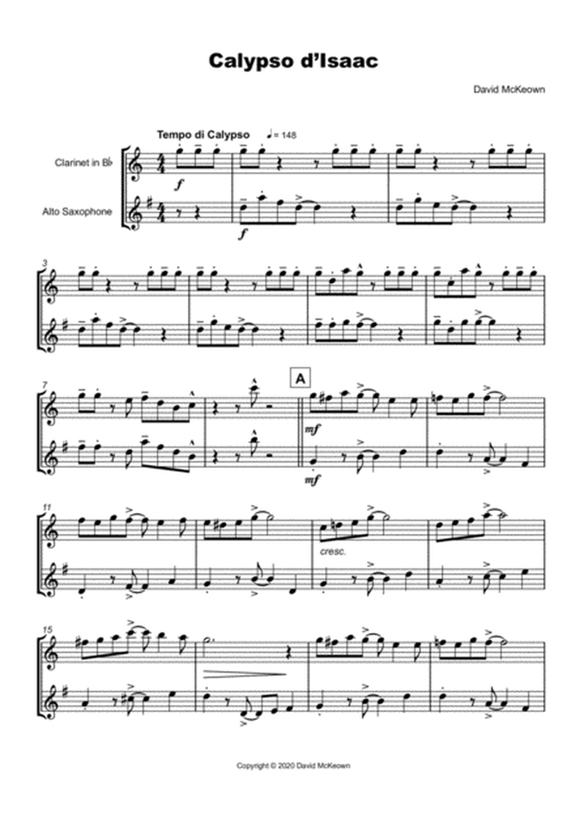 Calypso d'Isaac, for Clarinet and Alto Saxophone Duet