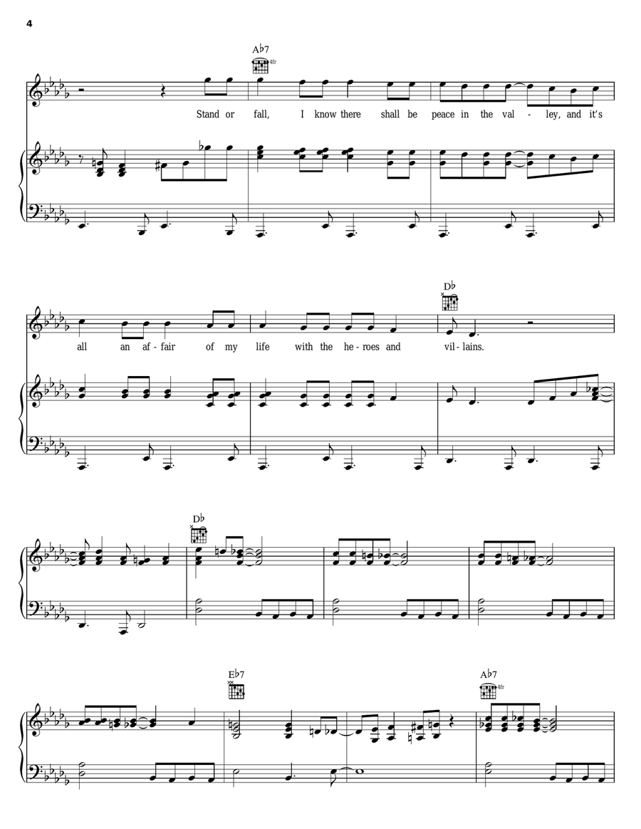 Heroes And Villains Piano, Vocal, Guitar scores gallery preview page 4