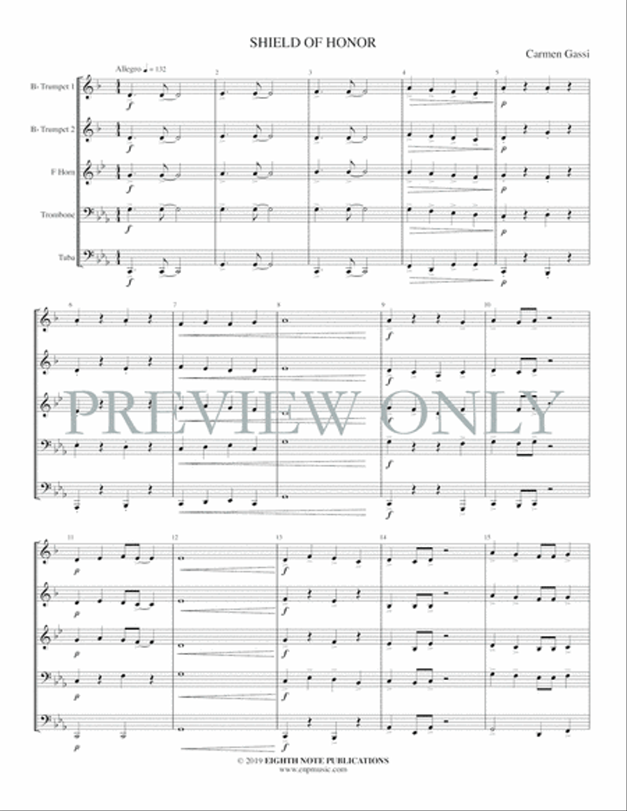 Shield of Honor Brass Ensemble scores gallery preview page 3