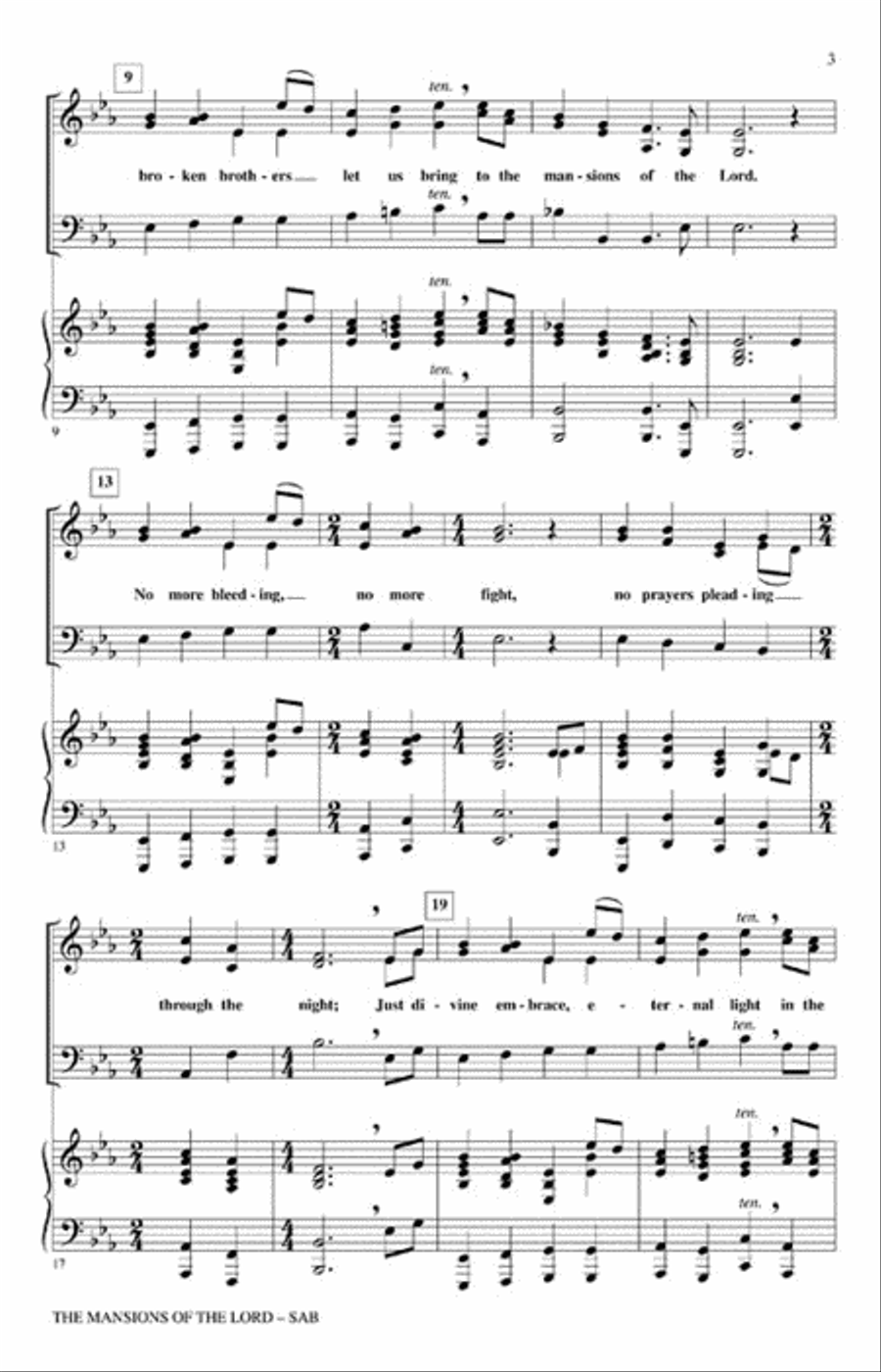 The Mansions of the Lord (from We Were Soldiers) 3-Part scores gallery preview page 3