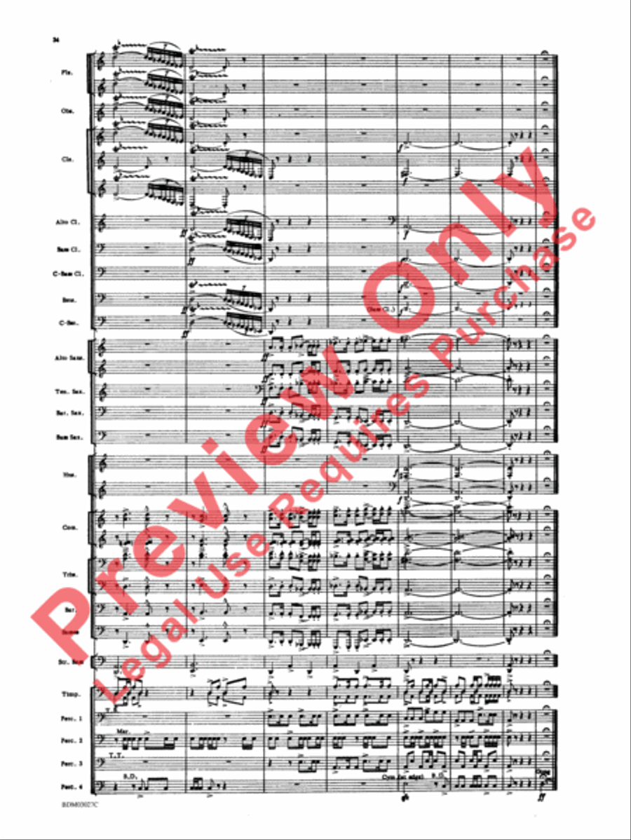 La Fiesta Mexicana La Fiesta Mexicana Concert Band scores gallery preview page 37