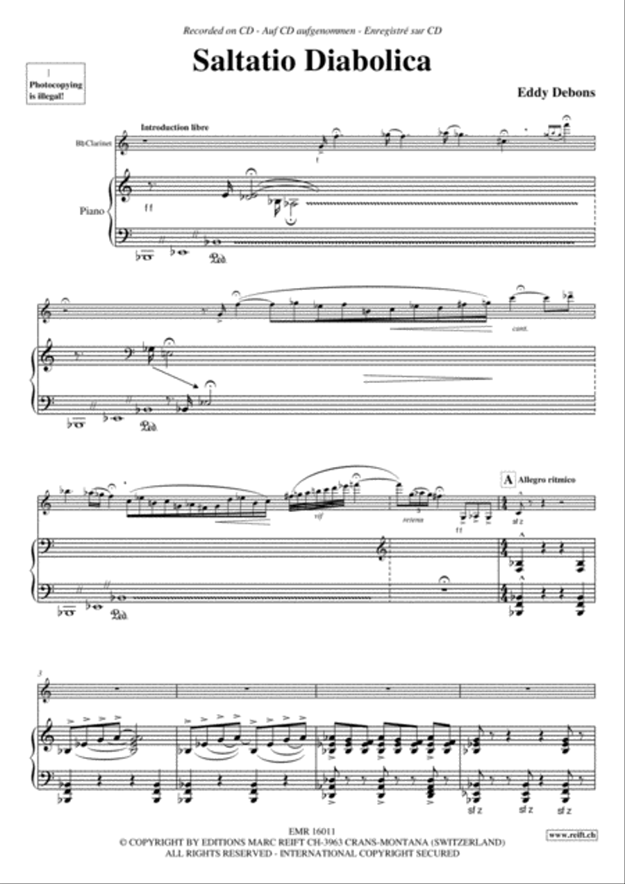 Saltatio Diabolica Clarinet Solo scores gallery preview page 5
