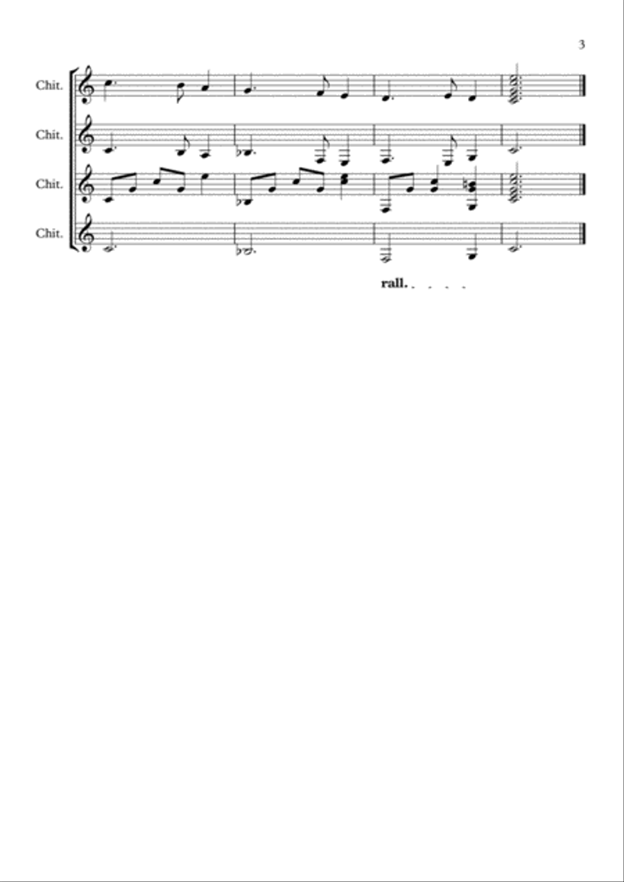 El Noi de la Mare (guitar ensemble) - Score Only Guitar Ensemble scores gallery preview page 3