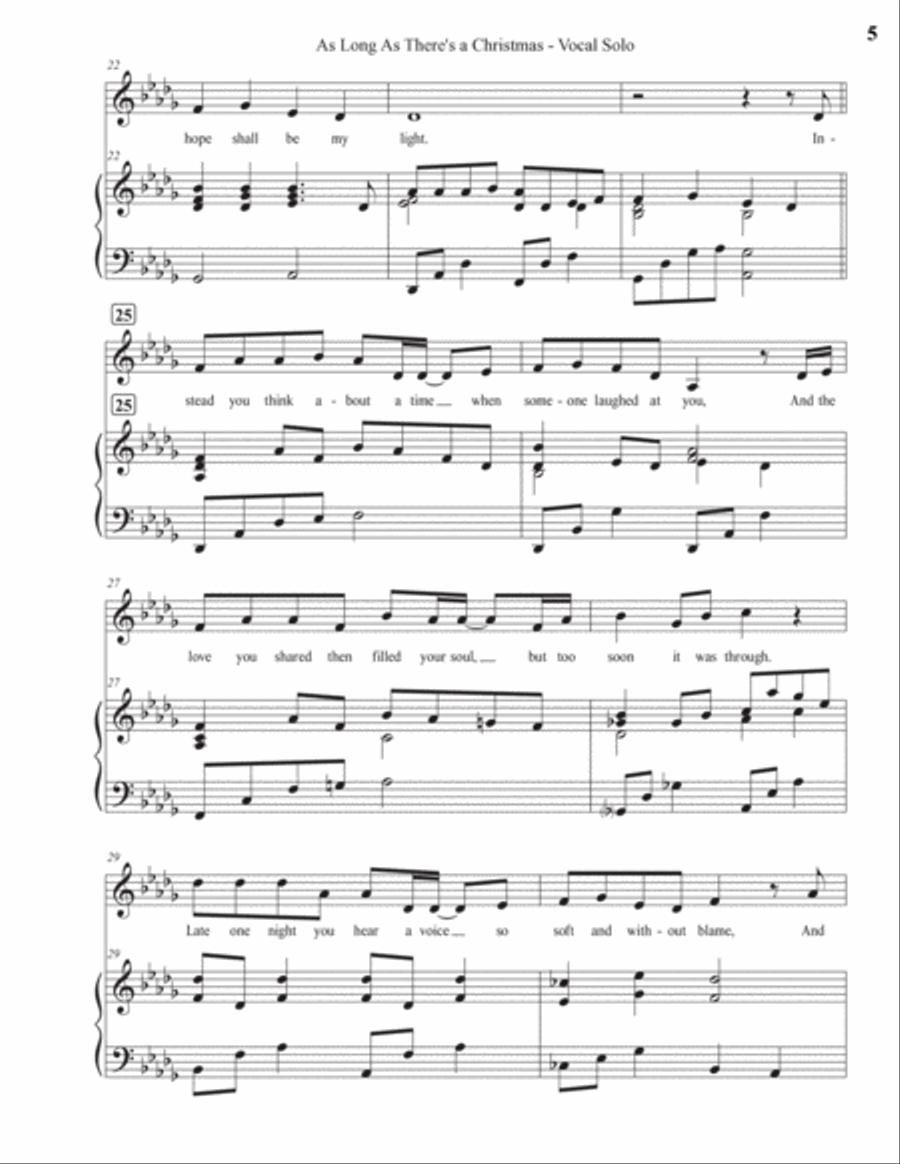 As Long As There's a Christmas (Vocal Solo) Voice Solo scores gallery preview page 5