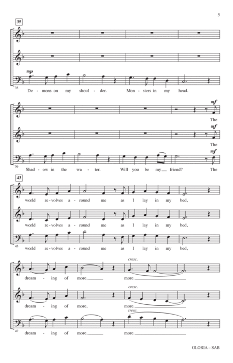 Gloria (arr. Roger Emerson) 3-Part scores gallery preview page 4