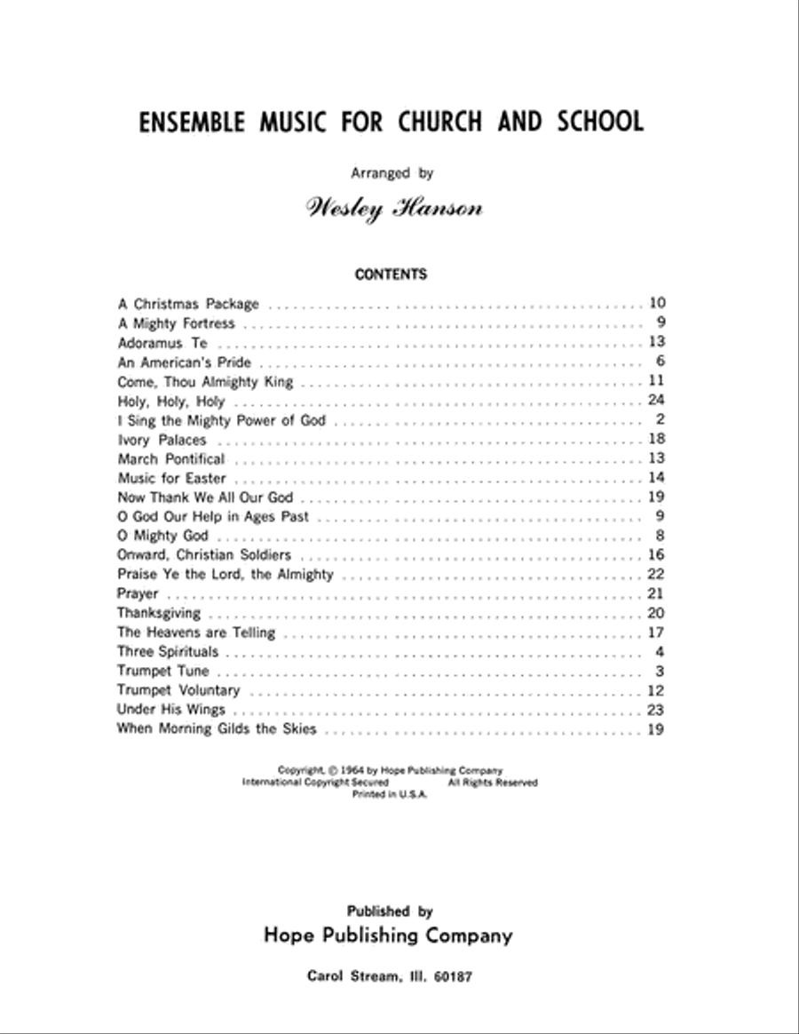 Ensemble Music for Church and School Part scores gallery preview page 3