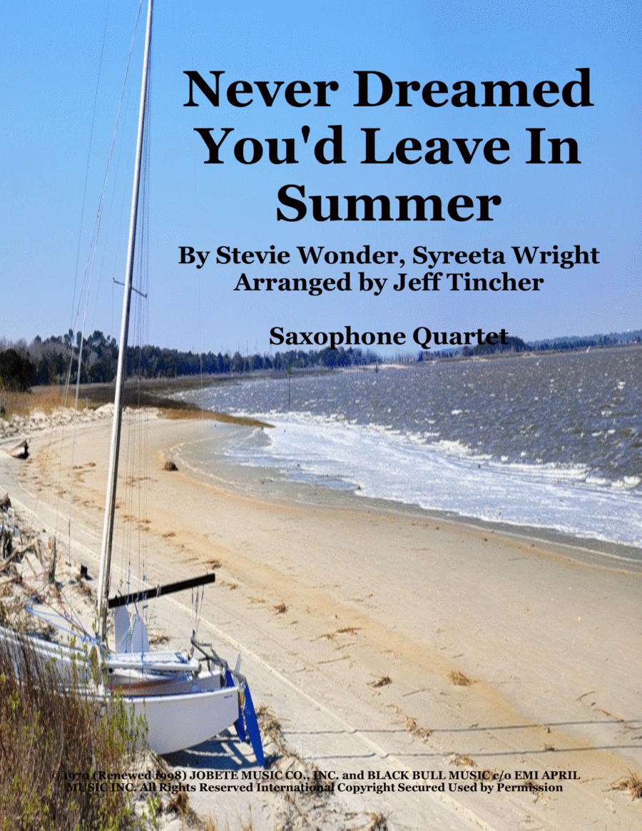 Never Dreamed You'd Leave In Summer Woodwind Quartet scores gallery preview page 1