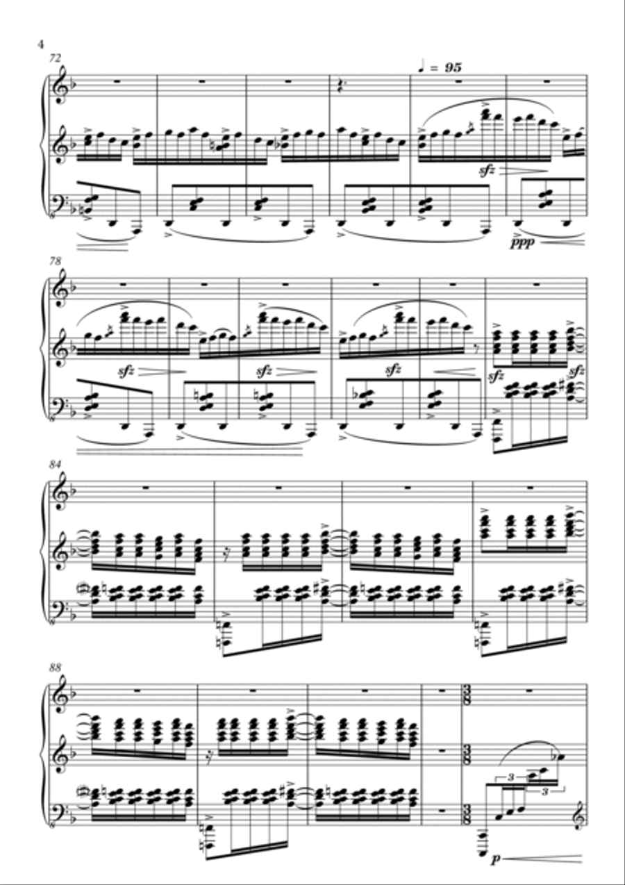 Valle brilante çame Piano Solo scores gallery preview page 4
