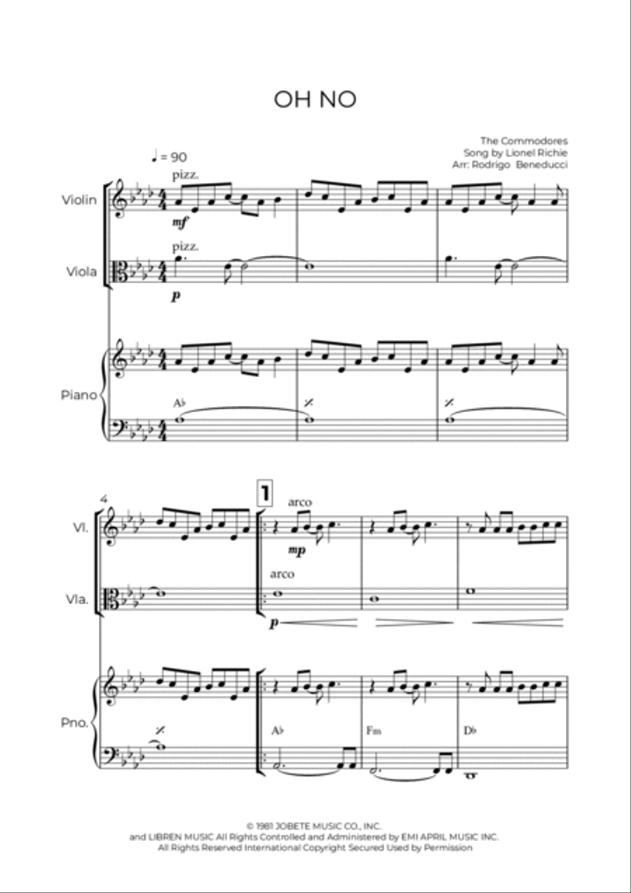 Oh No Oh No String Duet scores gallery preview page 2