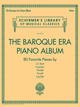 Book cover for The Baroque Era Piano Album