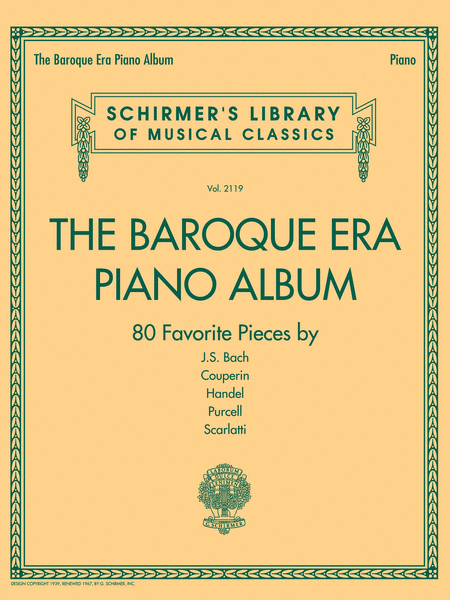 The Baroque Era Piano Album