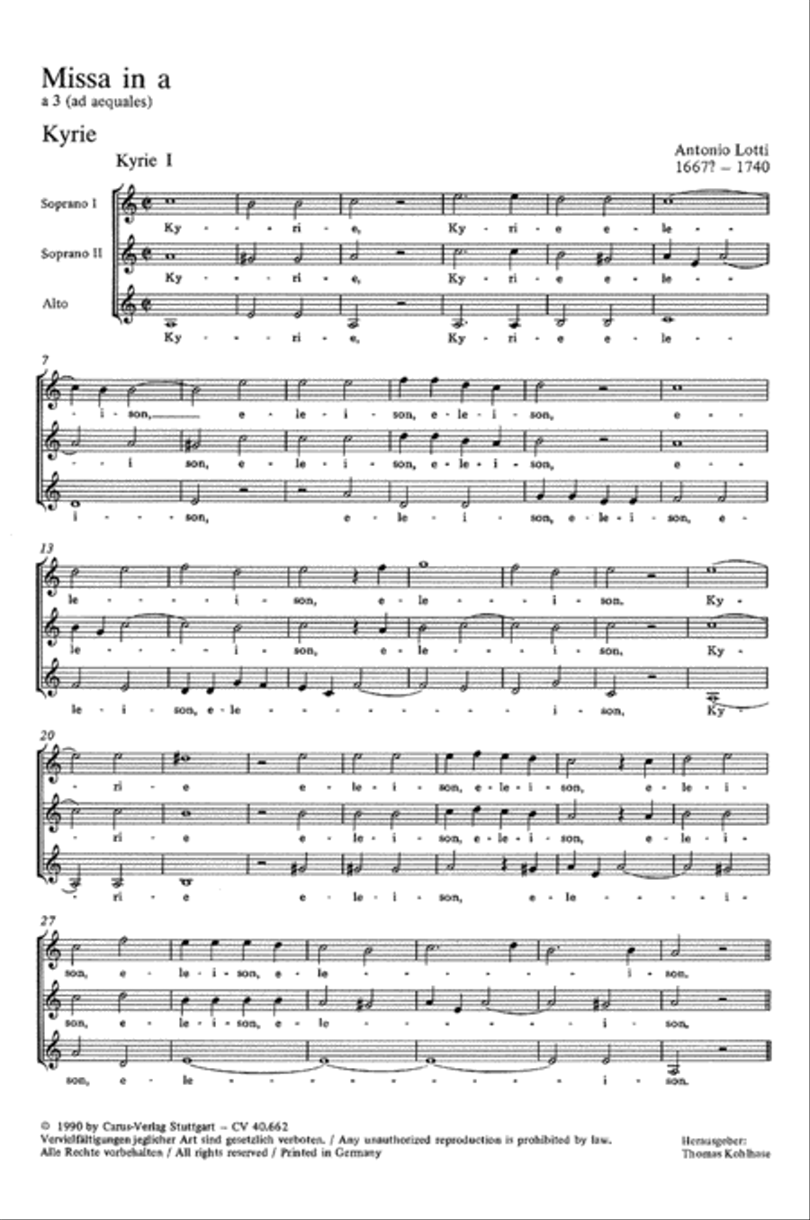 Mass in A minor SSA scores gallery preview page 1
