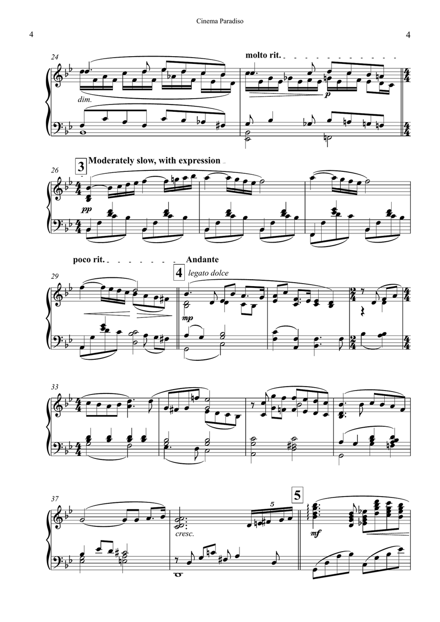 Cinema Paradiso Piano Solo scores gallery preview page 4