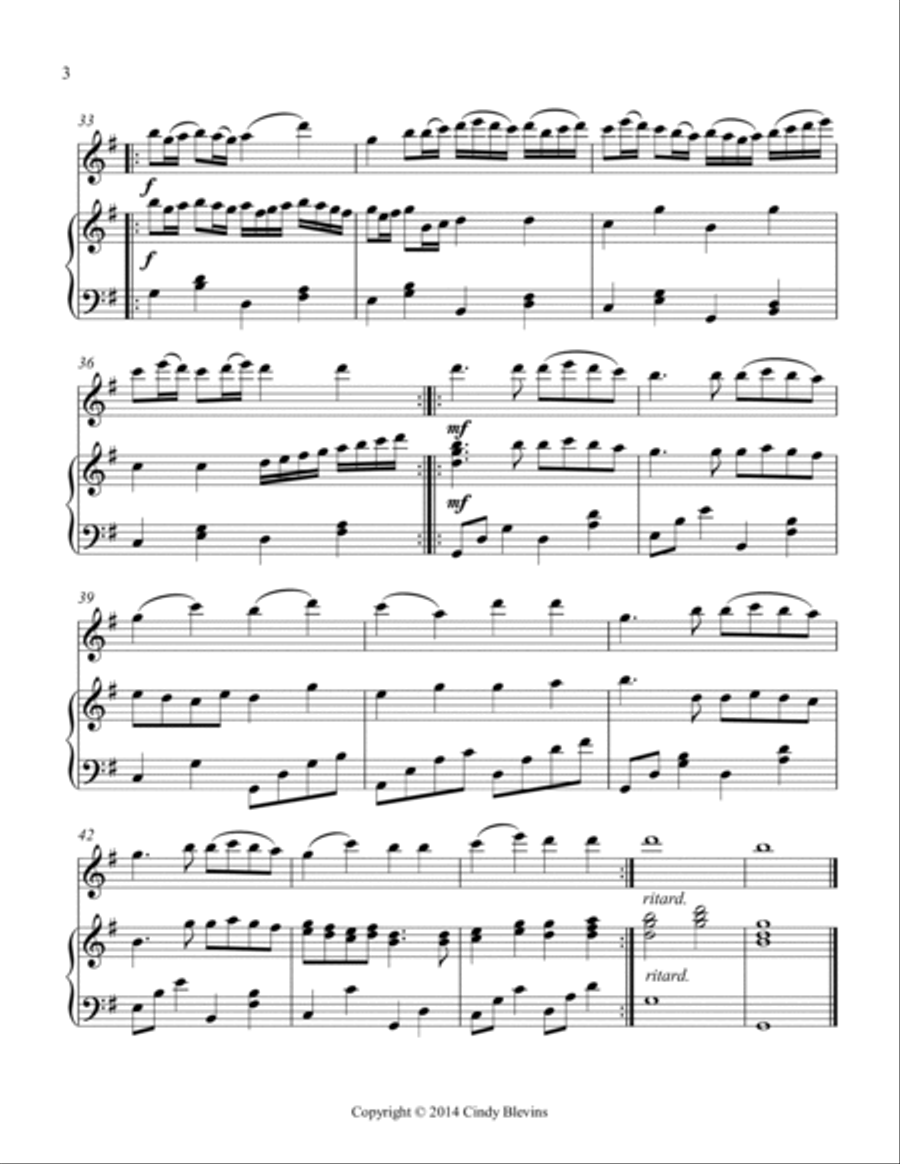 Pachelbel's Canon, for Piano and Flute Flute Solo scores gallery preview page 4