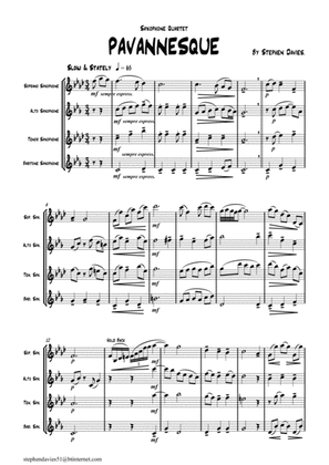 'Pavannesque' for Saxophone Quartet.