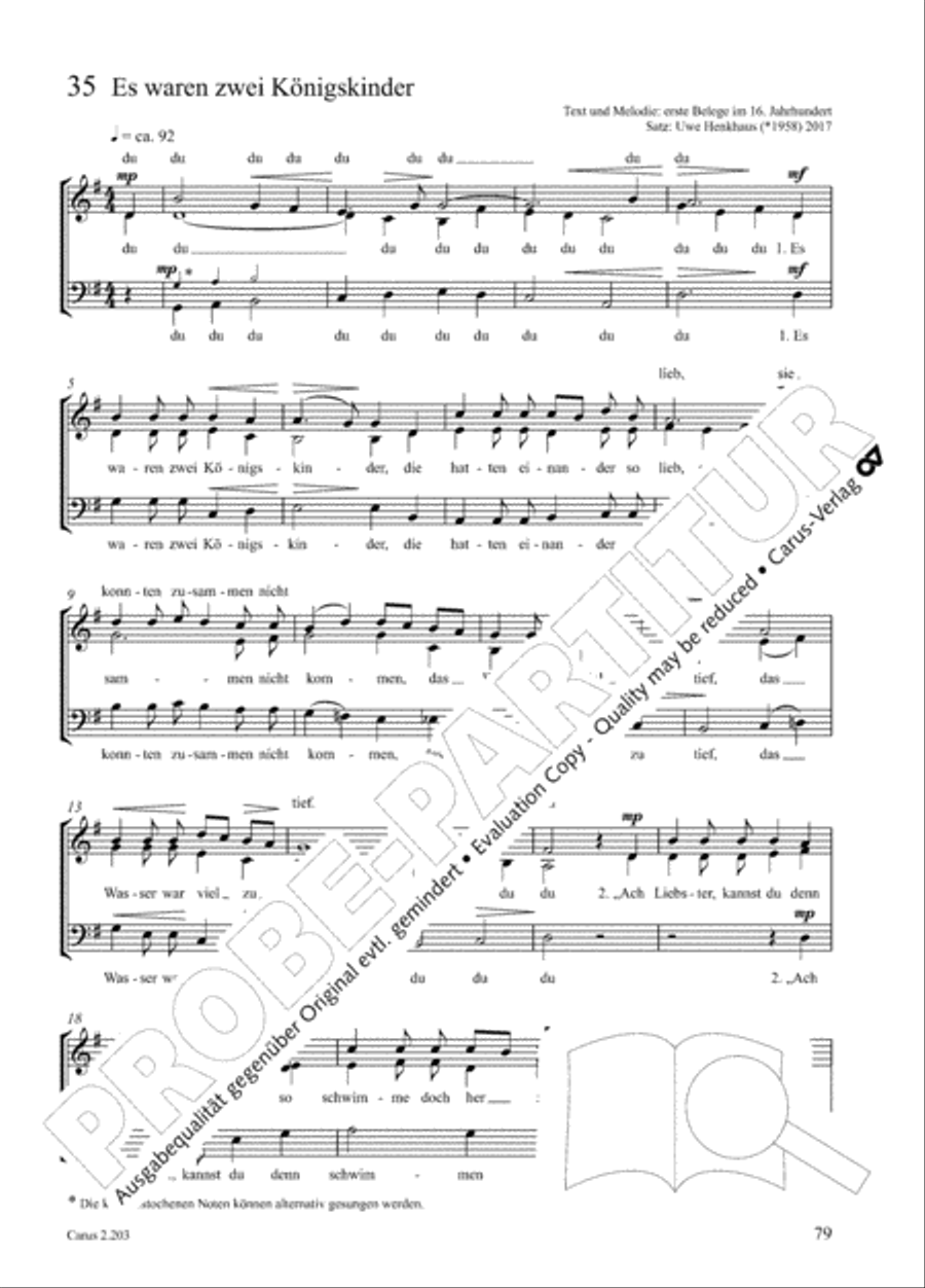 Loreley. Folk songs for choir (Loreley. Volkslieder fur Chor) Choir scores gallery preview page 86