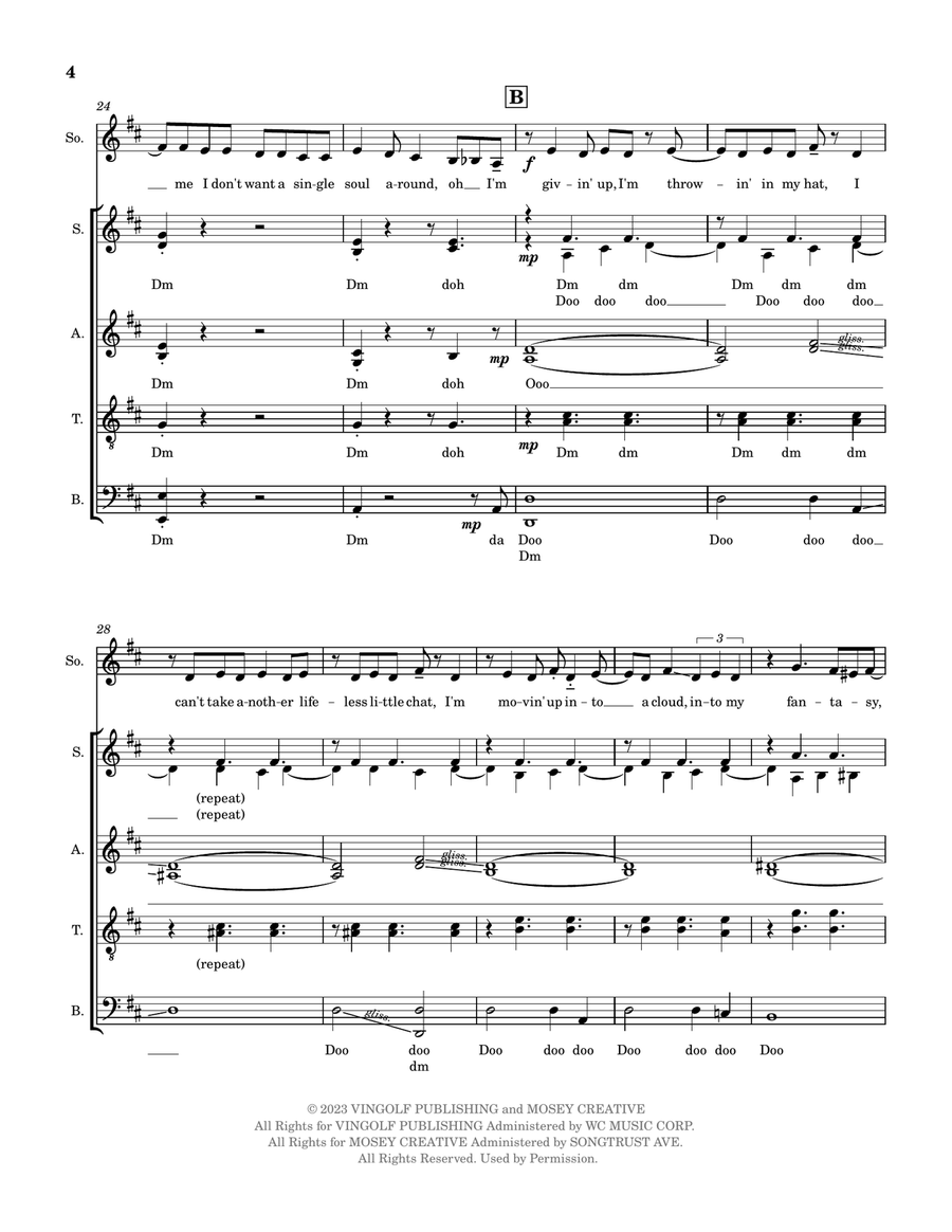 Dreamer 4-Part scores gallery preview page 4