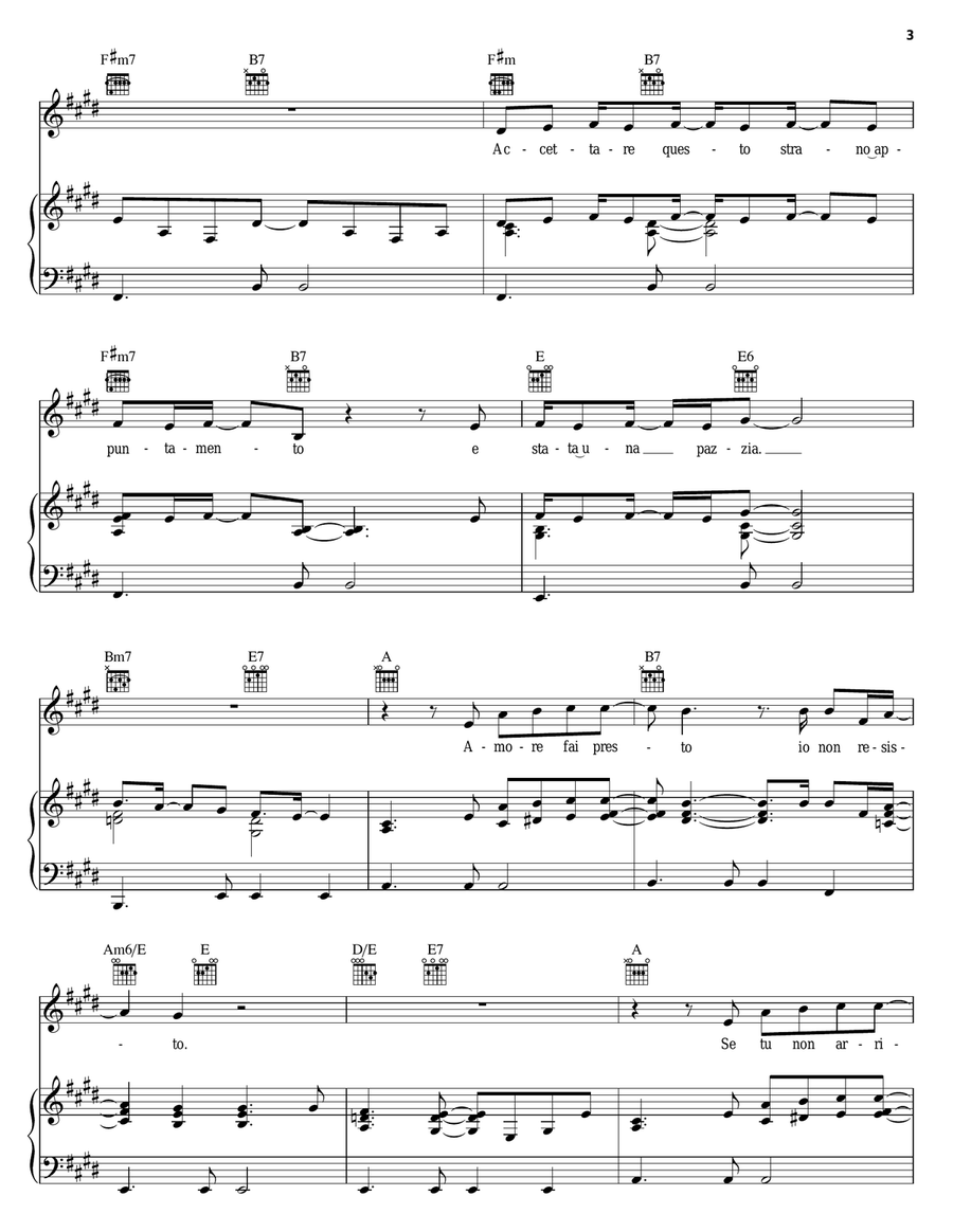 L'Appuntamento (Sentado a'Beira do Caminho) Piano, Vocal, Guitar scores gallery preview page 3