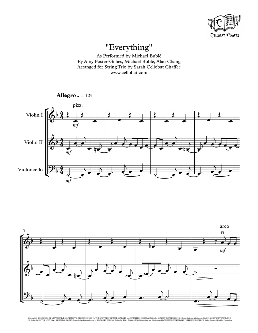 Everything String Trio scores gallery preview page 1