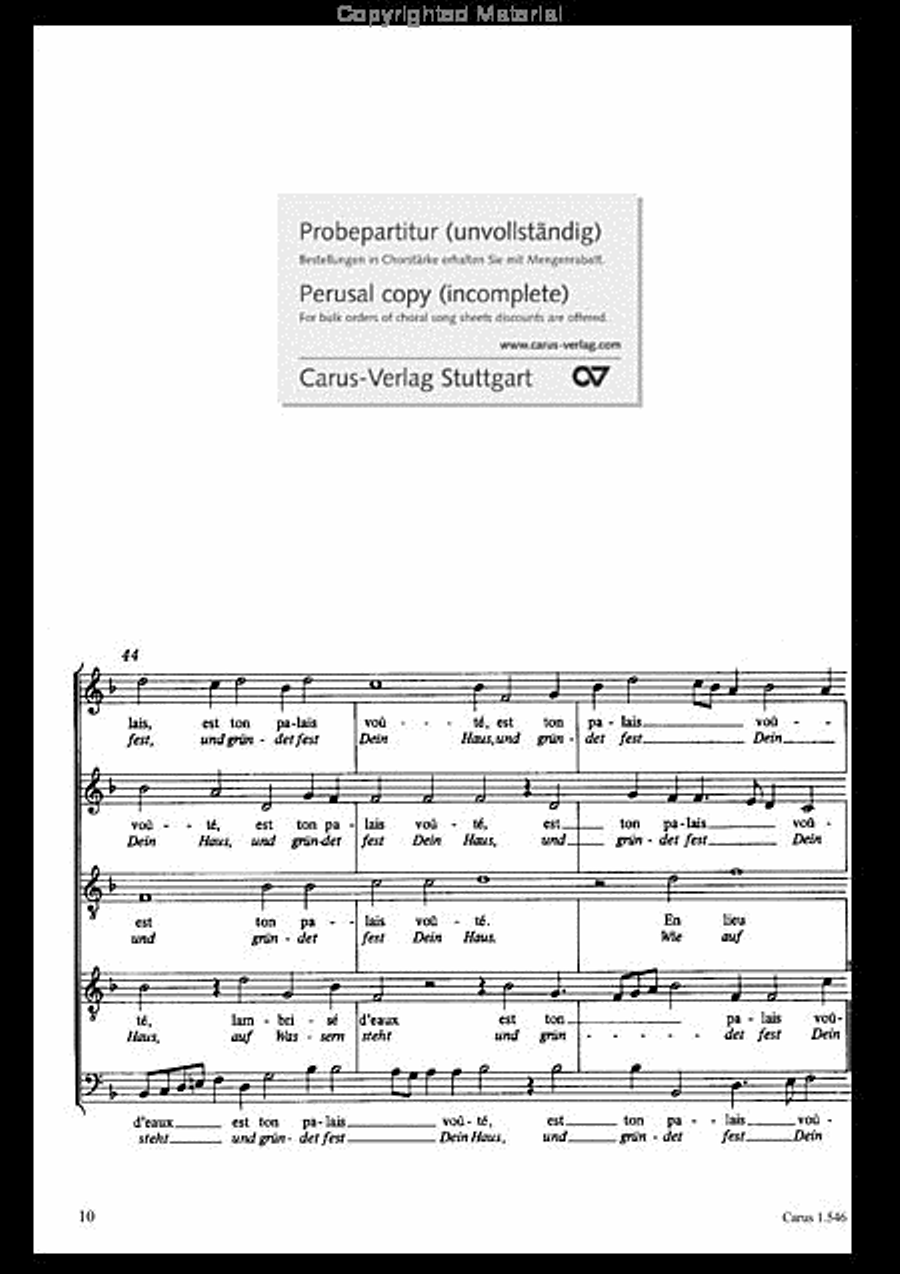Sus, sus, mon ame SATTB scores gallery preview page 11