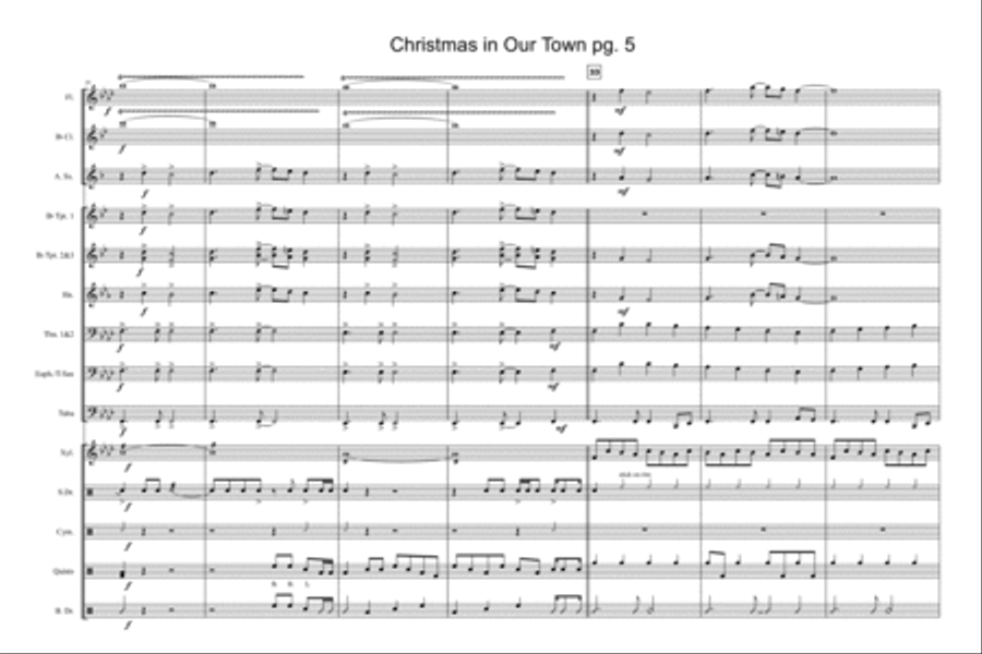 Christmas In Our Town Christmas In Our Town Marching Band scores gallery preview page 6