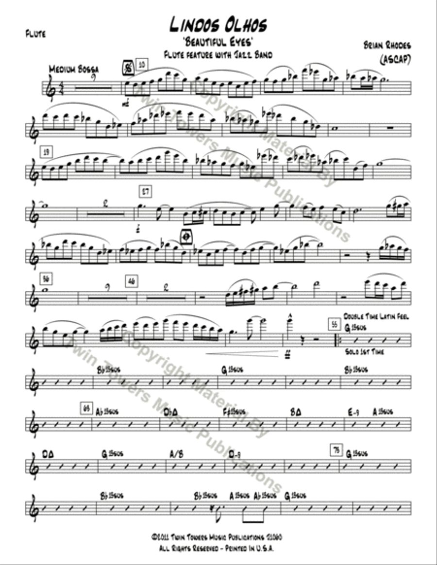 Lindos Olhos: Beautiful Eyes Jazz Ensemble scores gallery preview page 22