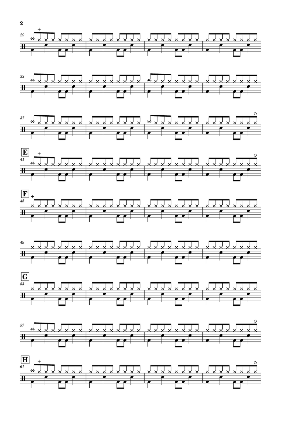 Like A Stone Drum Set scores gallery preview page 2
