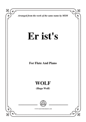 Book cover for Wolf-Er ist's, for Flute and Piano
