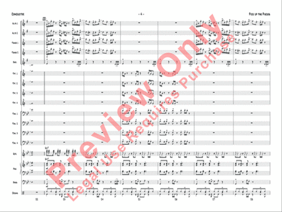 Pick Up the Pieces (score only) Jazz Ensemble scores gallery preview page 7