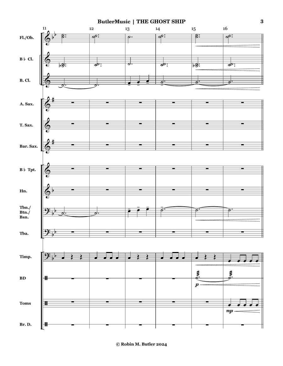 The Ghost Ship - Grade 1 Concert Band Concert Band scores gallery preview page 6