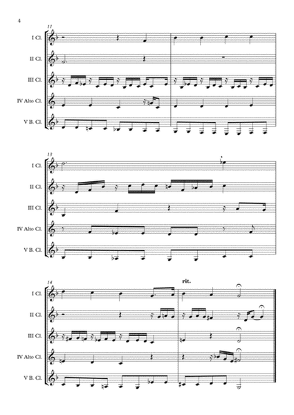 Ich ruf' zu dir, Herr Jesu Christ BWV 639 (J.S.Bach) Clarinet Choir arr. Adrian Wagner image number null